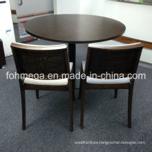 Round Wooden Shopping Mall Food Court Dining Table for Sale